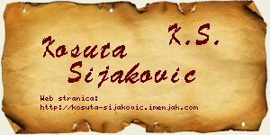 Košuta Šijaković vizit kartica